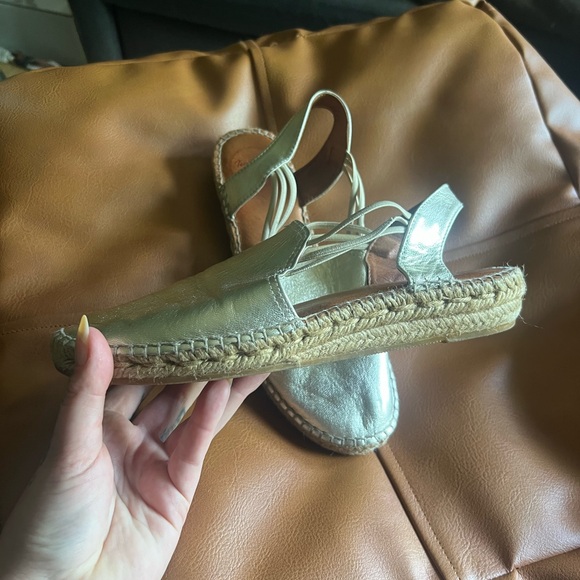 Gold leather Toni Pons Espadrille Sandals - Picture 4 of 4